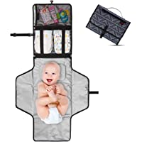 Cambiador Portátil de Pañales para Bebé - Kit Cambiador de Viaje - Completamente Acolchado - Esterilla Lavable de Quita…